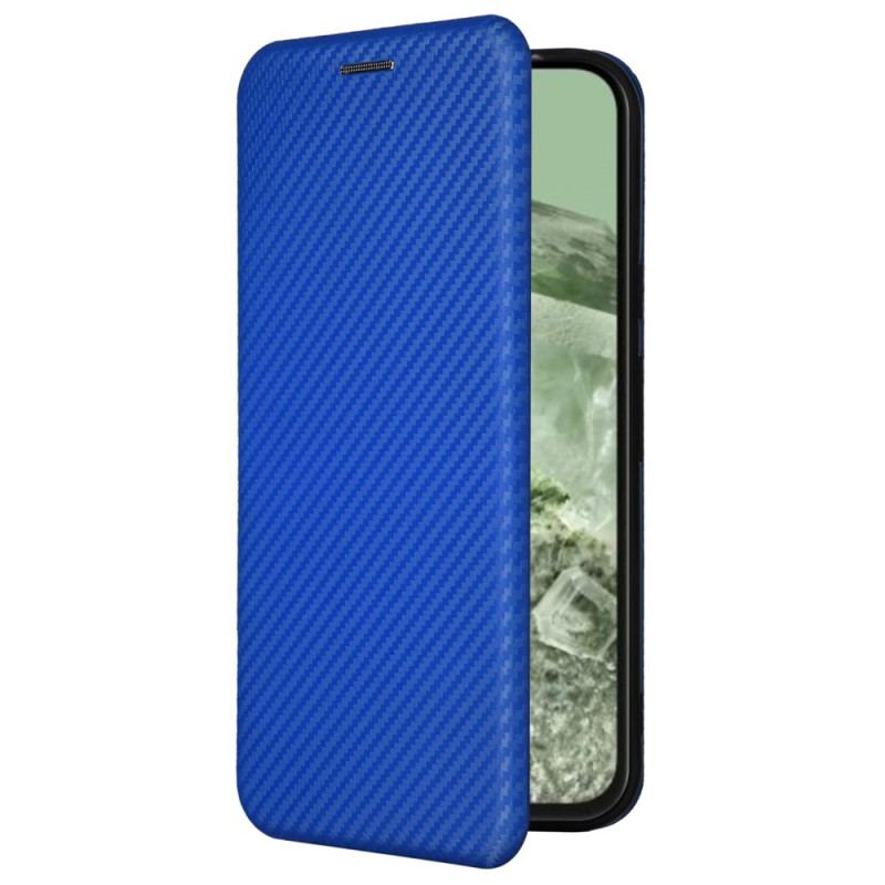 Flip Cover Google Pixel 8A Fibre Carbone