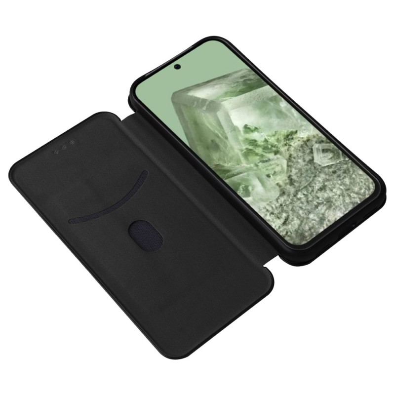 Flip Cover Google Pixel 8A Fibre Carbone