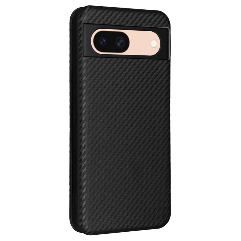 Flip Cover Google Pixel 8A Fibre Carbone