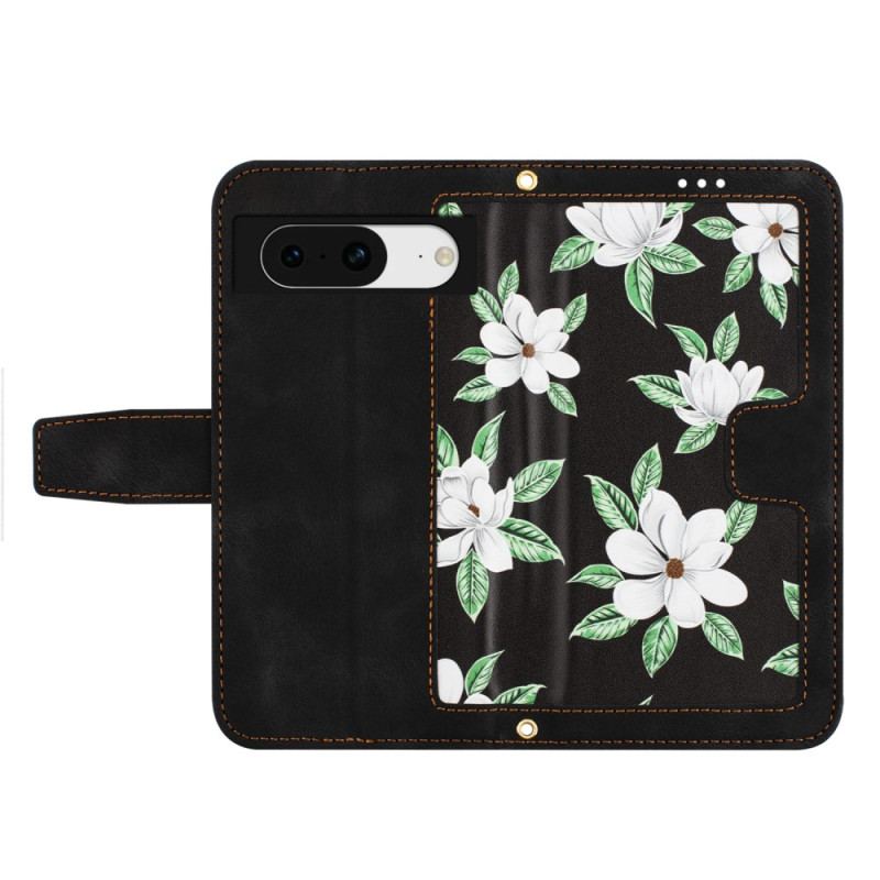 Housse Google Pixel 8A Motif Floral à Lanière