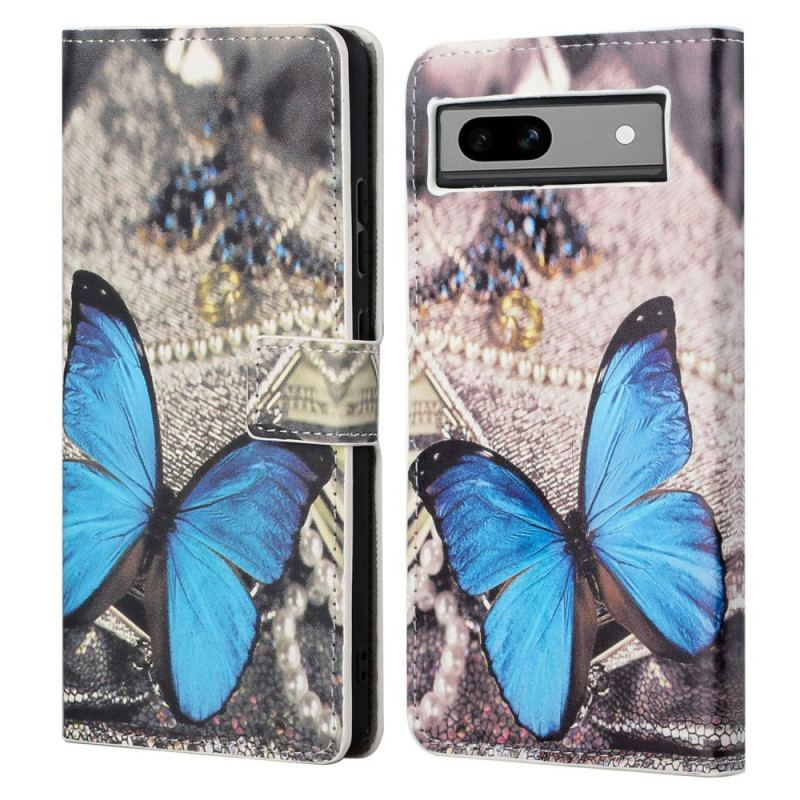 Housse Google Pixel 8A Papillon Bleu