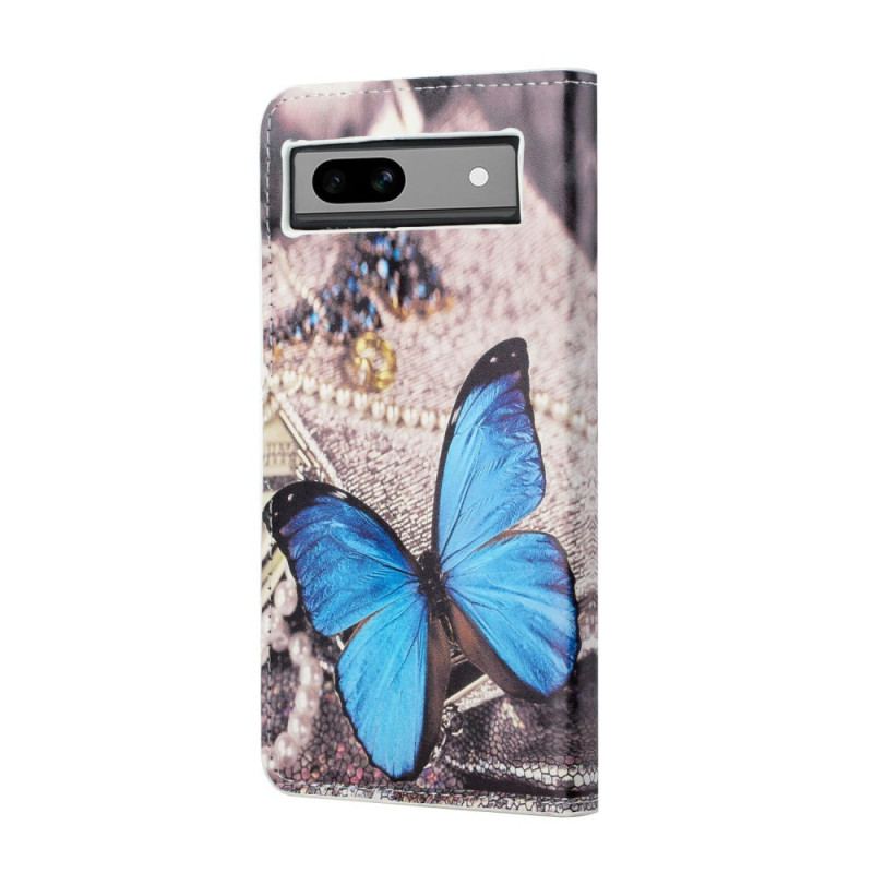 Housse Google Pixel 8A Papillon Bleu