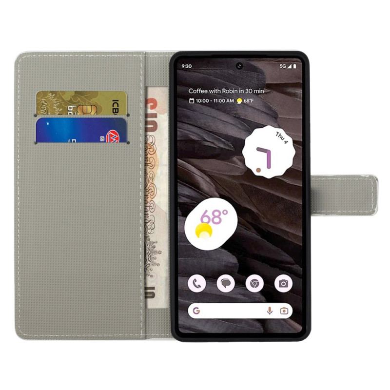 Housse Google Pixel 8A Papillons sur Fond Blanc