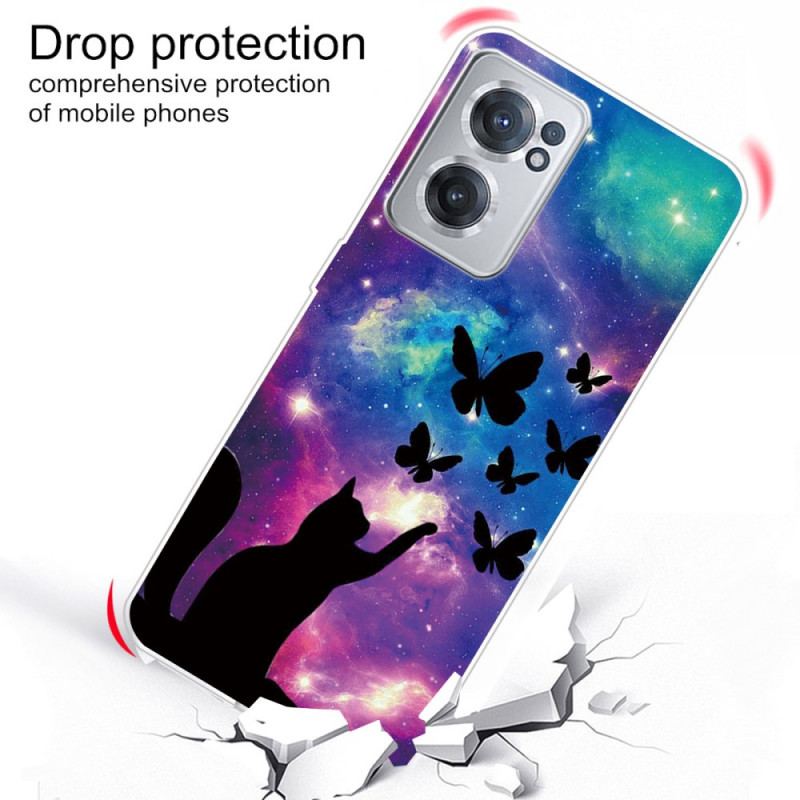 Coque OnePlus Nord CE 2 5G Chat et Papillons