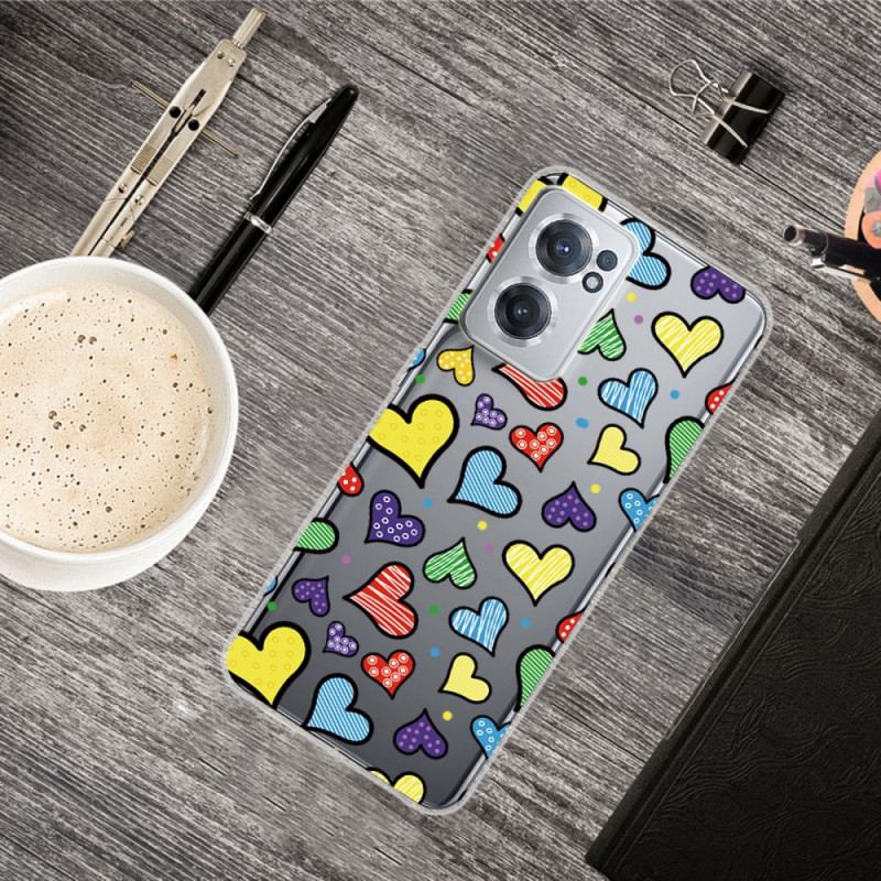 Coque OnePlus Nord CE 2 5G Cœurs Multicolores