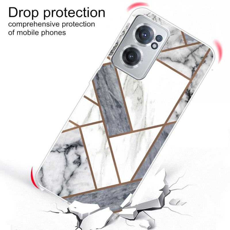 Coque OnePlus Nord CE 2 5G Marbre Blanc et Gris