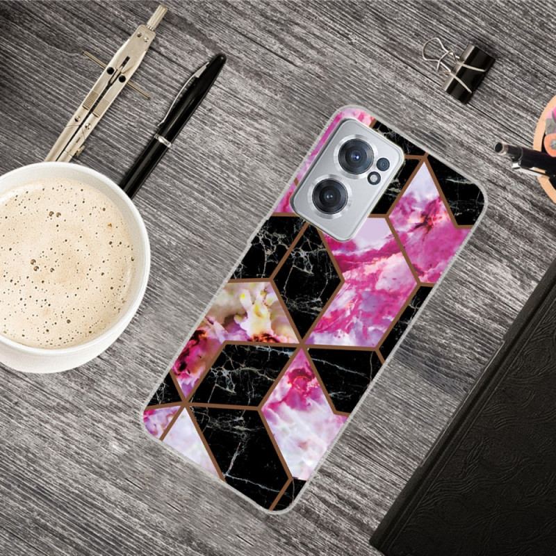 Coque OnePlus Nord CE 2 5G Marbre Noir et Rose