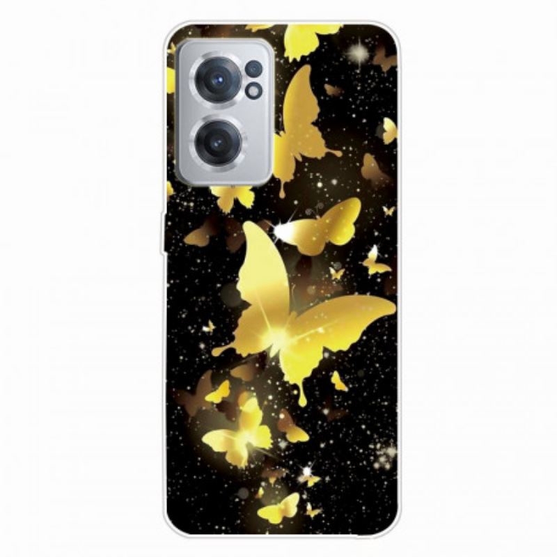 Coque OnePlus Nord CE 2 5G Papillon Dorés