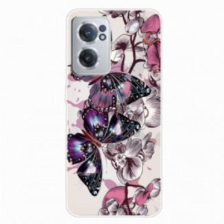 Coque OnePlus Nord CE 2 5G Papillons Mauve