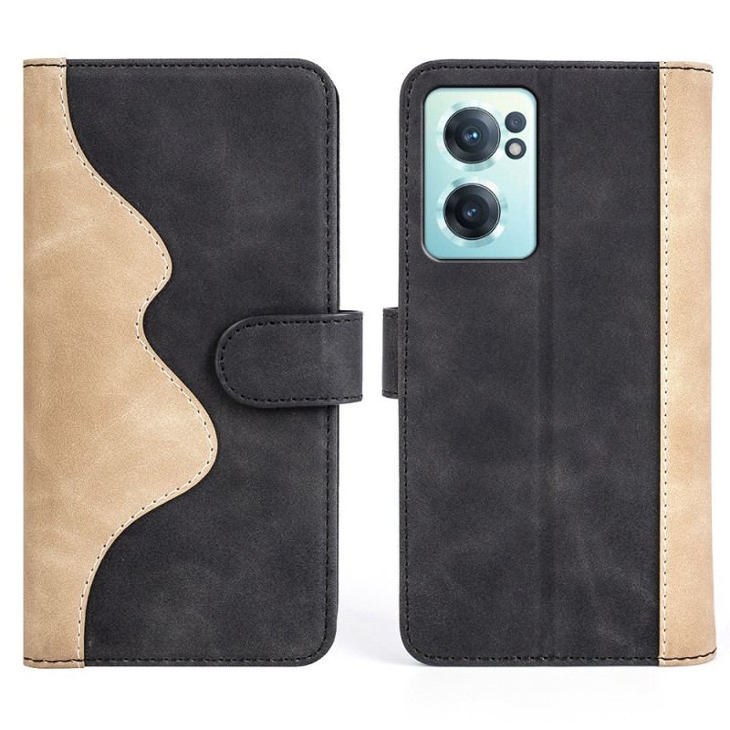 Housse OnePlus Nord CE 2 5G Simili-Cuir Bicolore