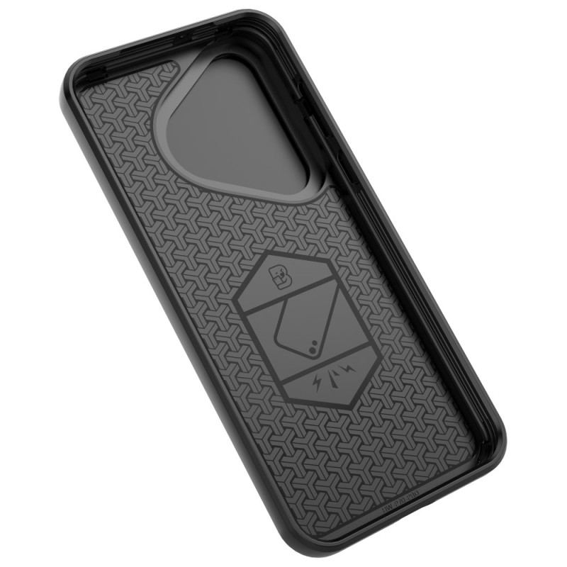 Coque Huawei Pura 70 Pro Ring Résistante avec Protection Objectif Coulissante