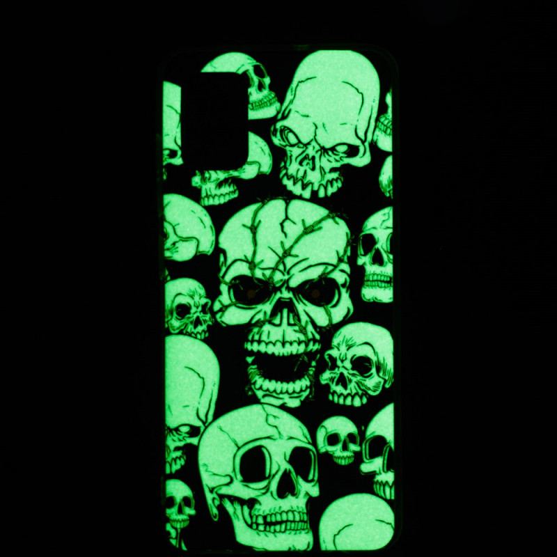 Coque Xiaomi 11 Lite 5G NE/Mi 11 Lite 4G/5G Attention Têtes de Mort Fluorescente