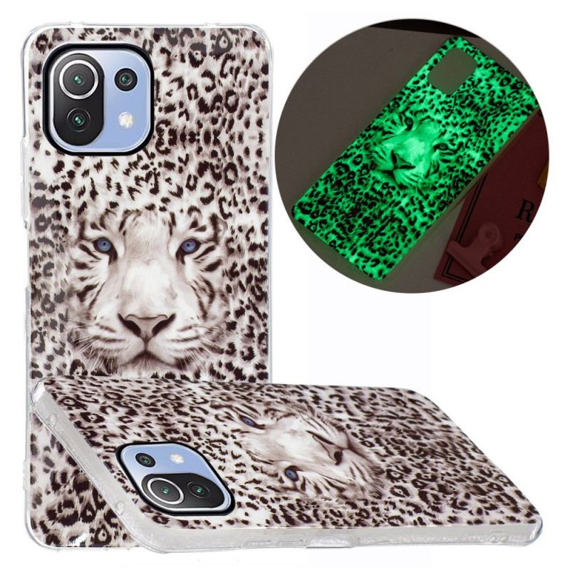 Coque Xiaomi 11 Lite 5G NE/Mi 11 Lite 4G/5G Leopard Fluorescente