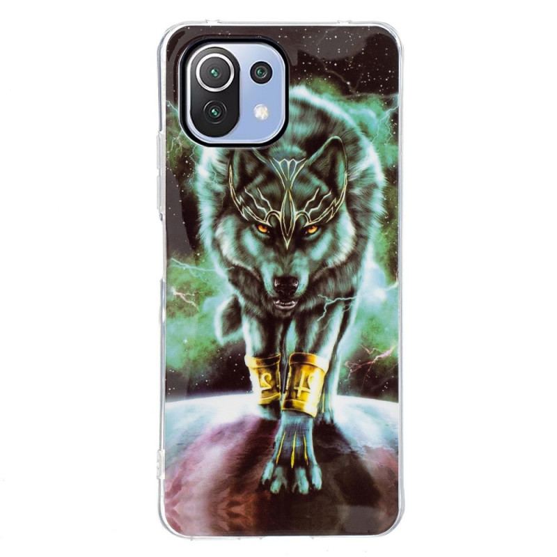 Coque Xiaomi 11 Lite 5G NE/Mi 11 Lite 4G/5G Loup Fluorescente