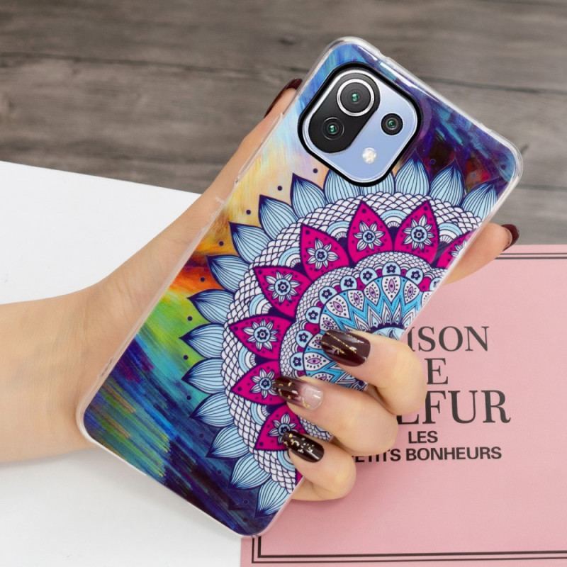 Coque Xiaomi 11 Lite 5G NE/Mi 11 Lite 4G/5G Mandala Coloré Fluorescente