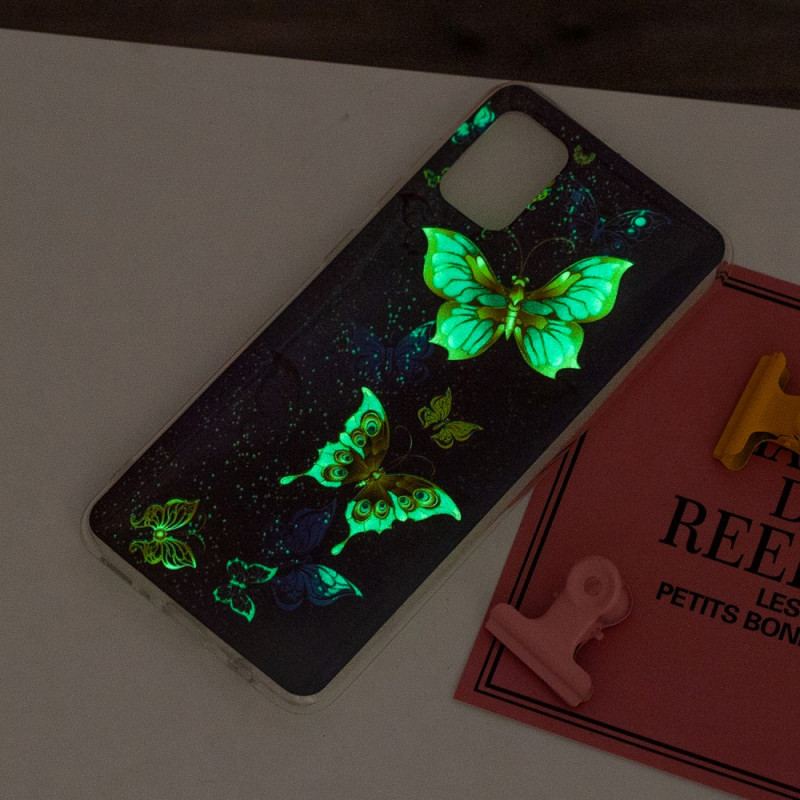 Coque Xiaomi 11 Lite 5G NE/Mi 11 Lite 4G/5G Papillons Dorés Fluorescente