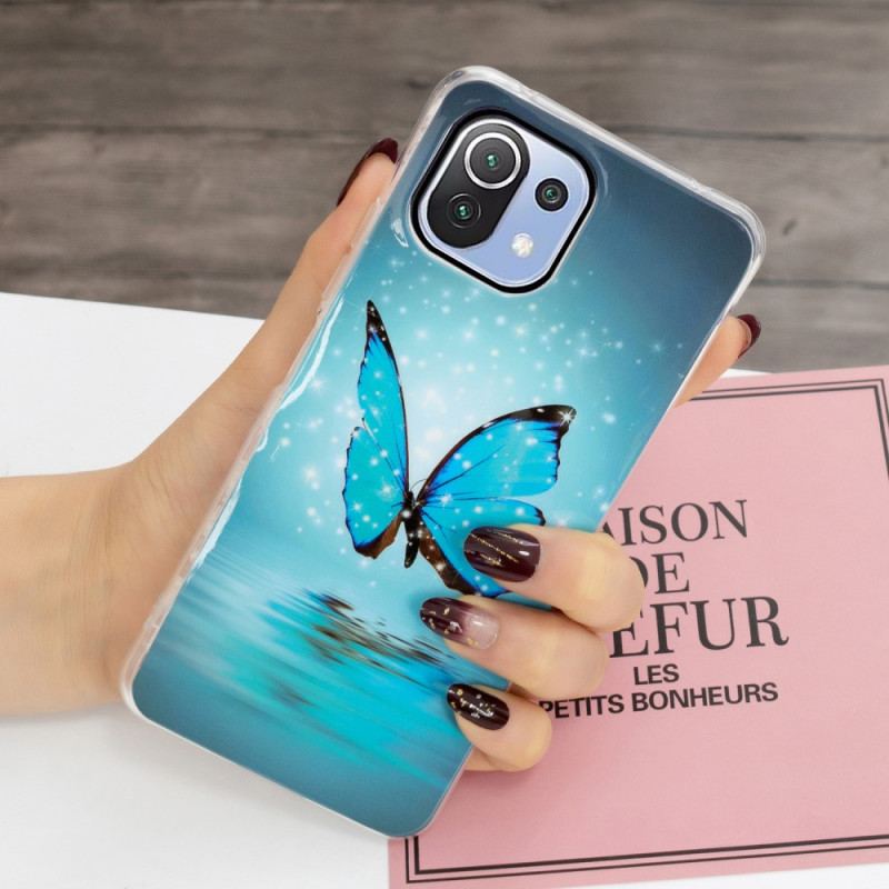 Coque Xiaomi 11 Lite 5G NE/Mi 11 Lite 4G/5G Série Papillons Fluo