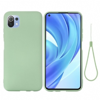 Coque Xiaomi 11 Lite 5G NE/Mi 11 Lite 4G/5G Silicone Liquide Avec Lanière