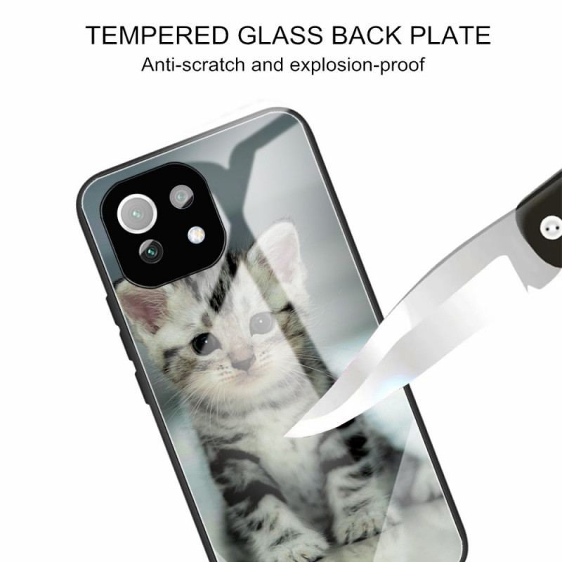 Coque Xiaomi 11 Lite 5G NE/Mi 11 Lite 4G/5G Verre Trempé Chaton