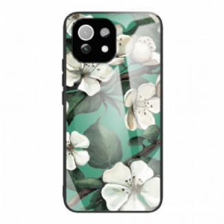 Coque Xiaomi 11 Lite 5G NE/Mi 11 Lite 4G/5G Verre Trempé Fleurs