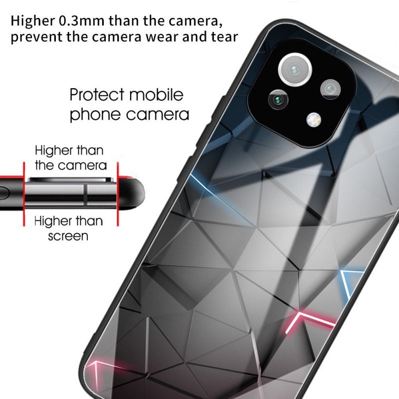 Coque Xiaomi 11 Lite 5G NE/Mi 11 Lite 4G/5G Verre Trempé Géométrie