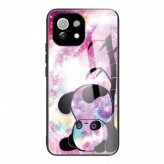 Coque Xiaomi 11 Lite 5G NE/Mi 11 Lite 4G/5G Verre Trempé Panda et Bambou