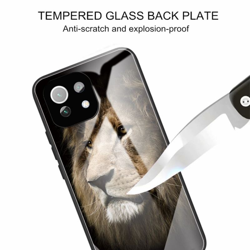 Coque Xiaomi 11 Lite 5G NE/Mi 11 Lite 4G/5G Verre Trempé Tête de Lion