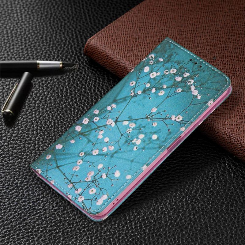 Flip Cover Xiaomi 11 Lite 5G NE/Mi 11 Lite 4G/5G Branches Fleuries