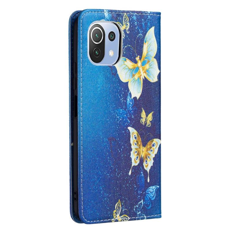 Flip Cover Xiaomi 11 Lite 5G NE/Mi 11 Lite 4G/5G Papillons