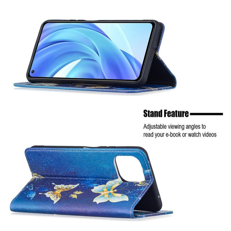 Flip Cover Xiaomi 11 Lite 5G NE/Mi 11 Lite 4G/5G Papillons