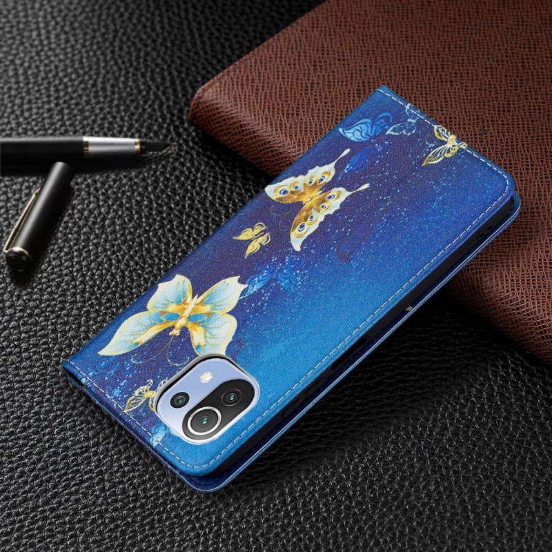 Flip Cover Xiaomi 11 Lite 5G NE/Mi 11 Lite 4G/5G Papillons