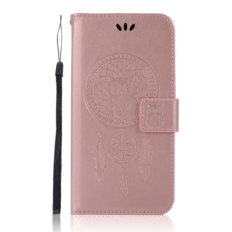 Housse Xiaomi 11 Lite 5G NE/Mi 11 Lite 4G/5G Effet Cuir Attrape Rêves Hibou