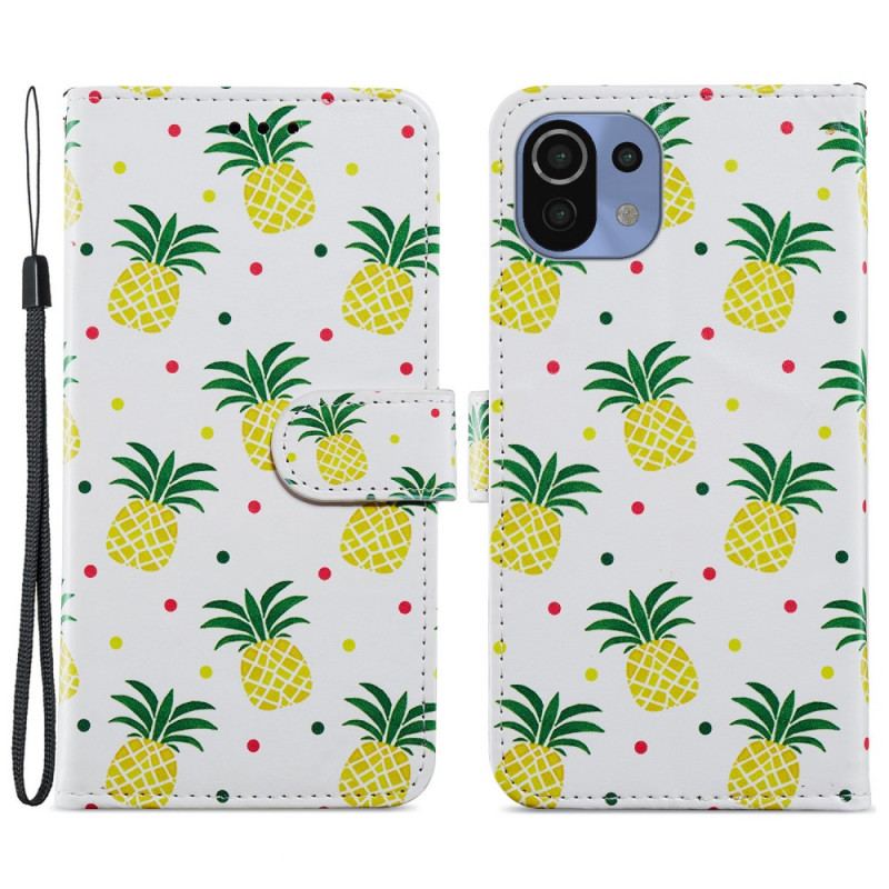 Housse Xiaomi 11 Lite 5G NE/Mi 11 Lite 4G/5G Multiples Ananas