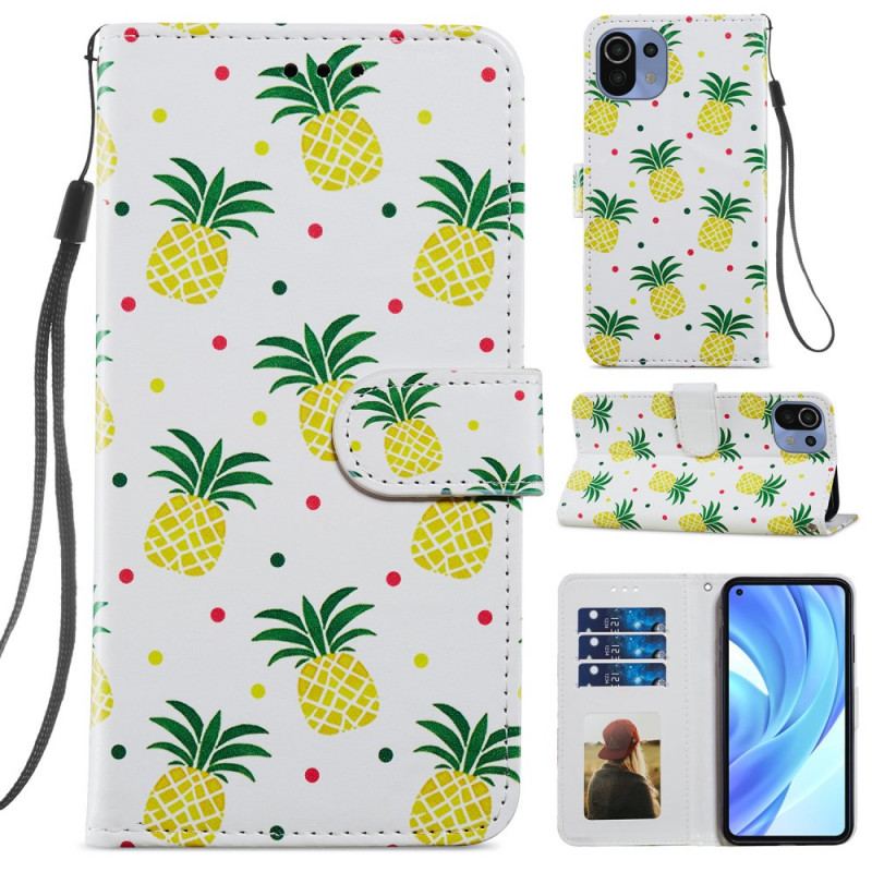 Housse Xiaomi 11 Lite 5G NE/Mi 11 Lite 4G/5G Multiples Ananas