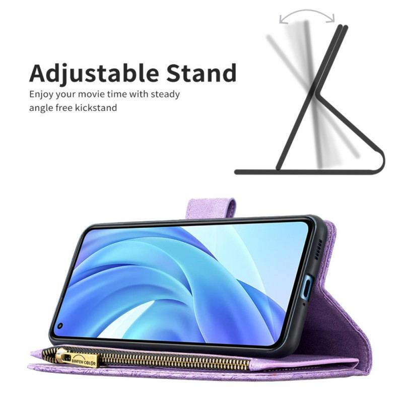 Housse Xiaomi 11 Lite 5G NE/Mi 11 Lite 4G/5G Papillon Baroque Poche Zippée