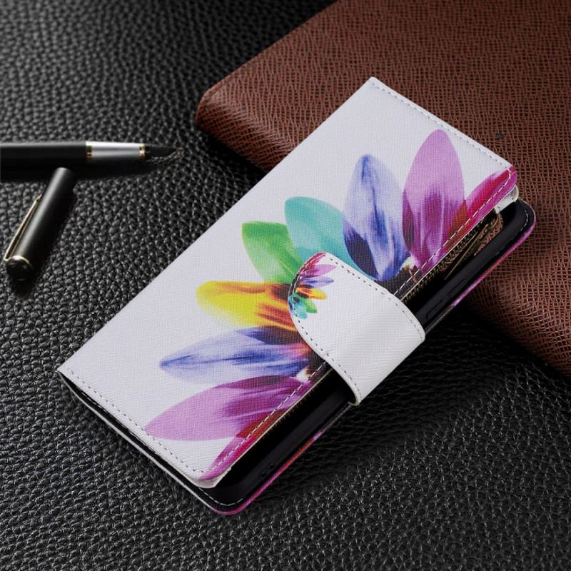 Housse Xiaomi 11 Lite 5G NE/Mi 11 Lite 4G/5G Poche Zippée Fleur Colorée