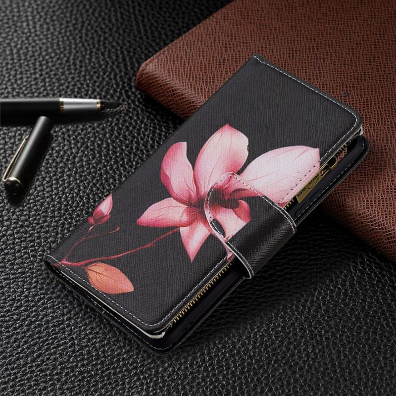 Housse Xiaomi 11 Lite 5G NE/Mi 11 Lite 4G/5G Poche Zippée Fleur Rose