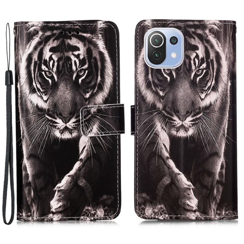 Housse Xiaomi 11 Lite 5G NE/Mi 11 Lite 4G/5G Tigre de Nuit