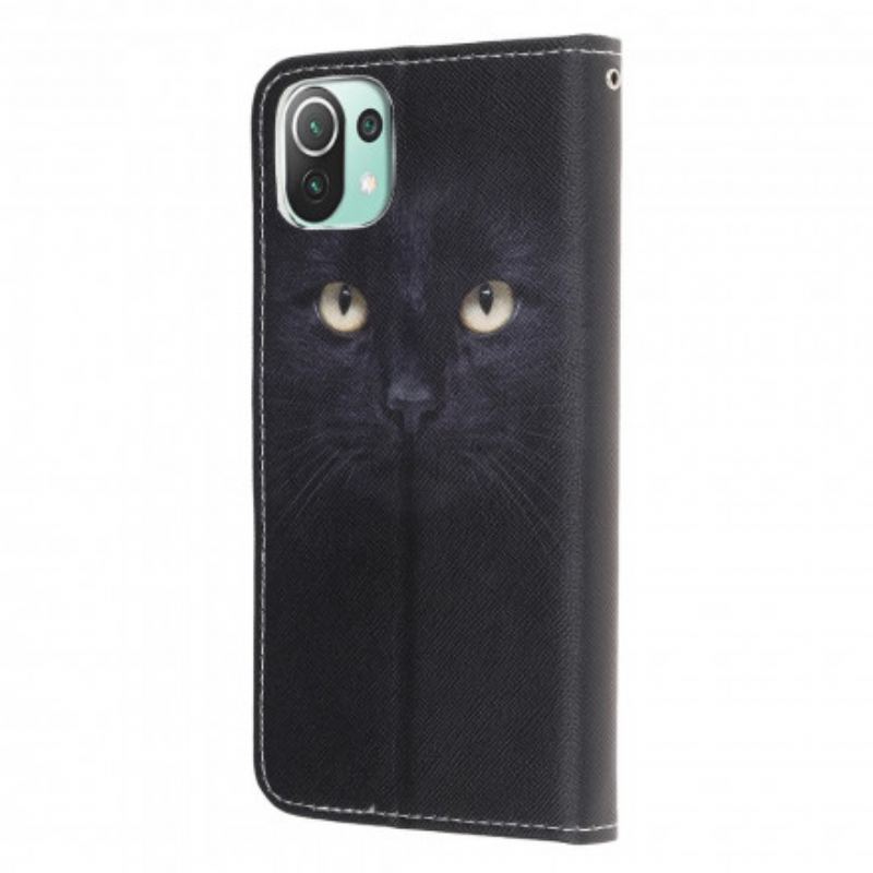 Housse Xiaomi 11 Lite 5G NE/Mi 11 Lite 4G/5G Yeux de Chat Noir