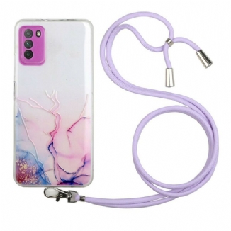 Coque Xiaomi Redmi Note 10 5G / Poco M3 Pro 5G à Cordon Marbre