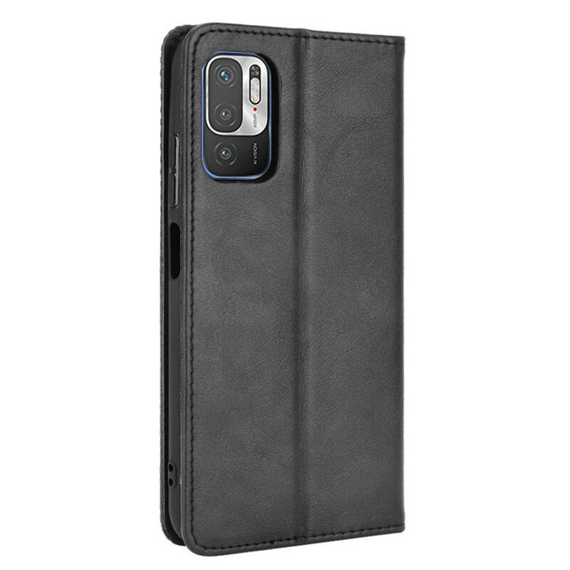 Flip Cover Xiaomi Redmi Note 10 5G / Poco M3 Pro 5G Effet Cuir Vintage Stylisé