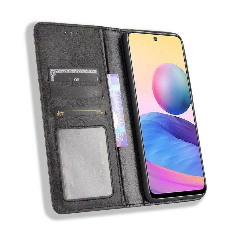 Flip Cover Xiaomi Redmi Note 10 5G / Poco M3 Pro 5G Effet Cuir Vintage Stylisé