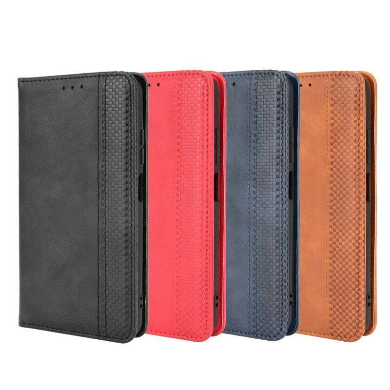 Flip Cover Xiaomi Redmi Note 10 5G / Poco M3 Pro 5G Effet Cuir Vintage Stylisé