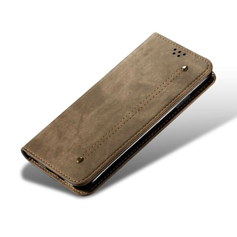 Flip Cover Xiaomi Redmi Note 10 5G / Poco M3 Pro 5G Tissu Jeans