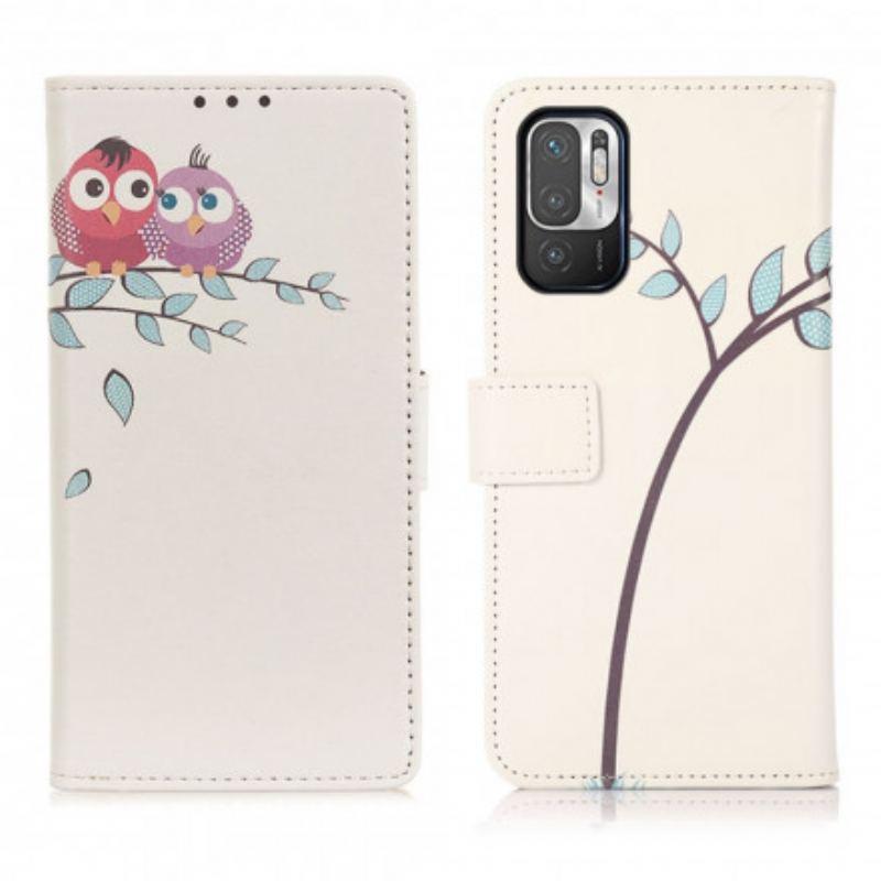 Housse Xiaomi Redmi Note 10 5G / Poco M3 Pro 5G Couple De Hiboux Sur l'Arbre