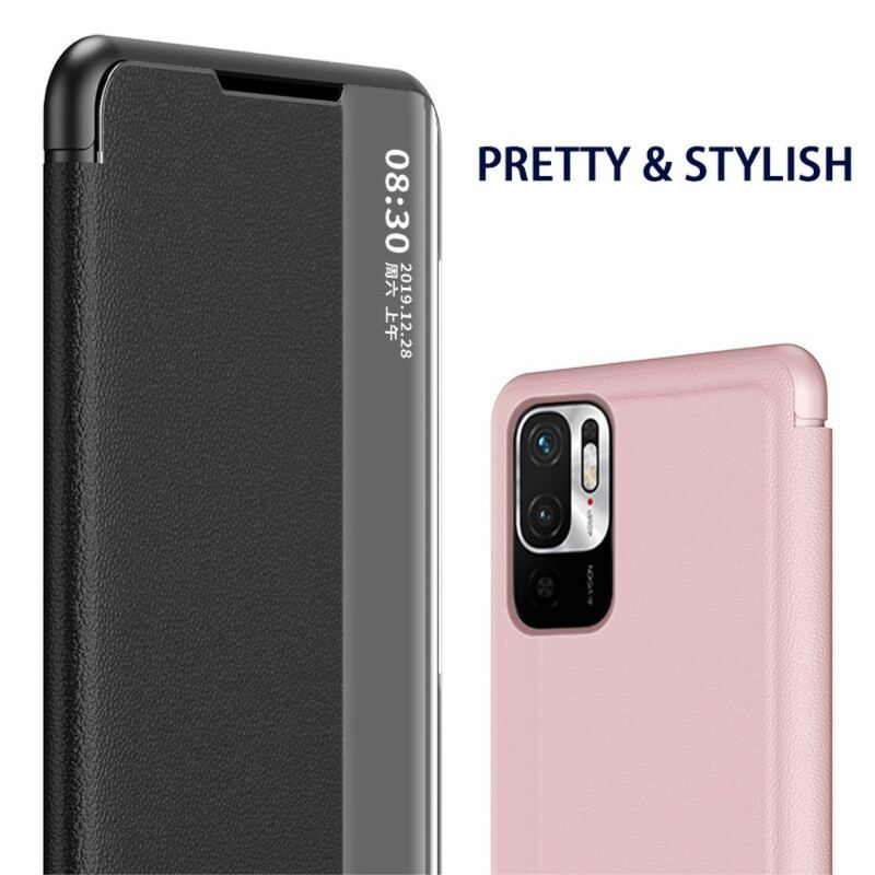 View Cover Xiaomi Redmi Note 10 5G / Poco M3 Pro 5G Effet Cuir Texturé