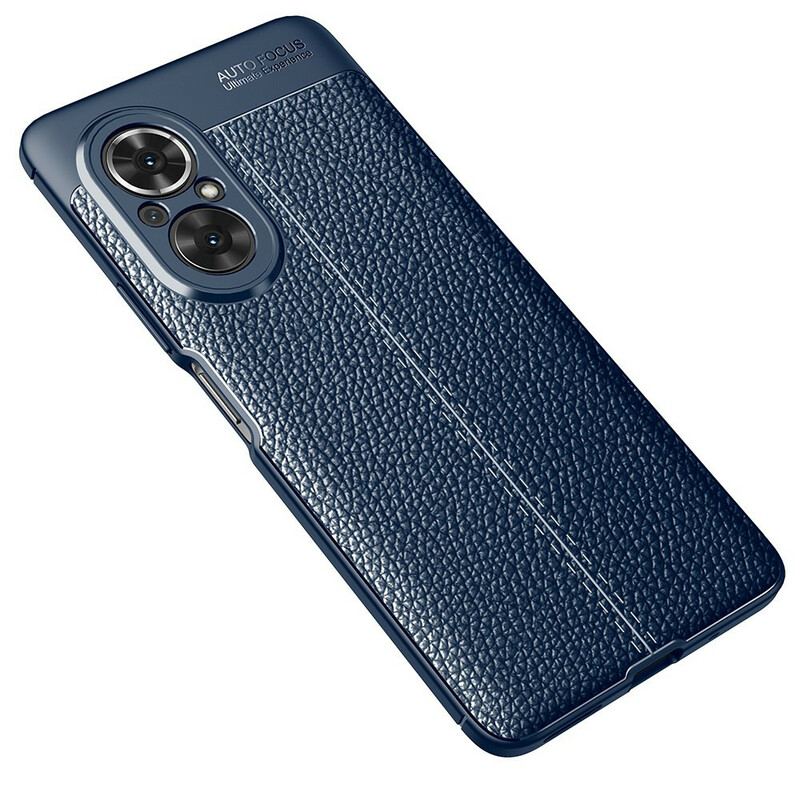 Coque Honor 50 SE Effet Cuir Litchi Double Line