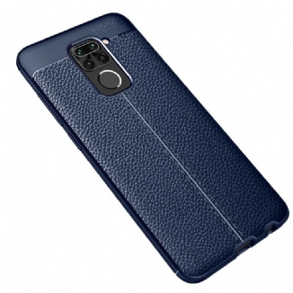 Coque Xiaomi Redmi Note 9 Effet Cuir Litchi Double line