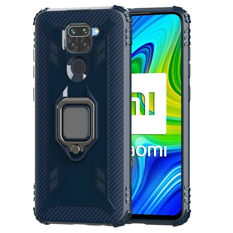 Coque Xiaomi Redmi Note 9 Ring et Fibre Carbone