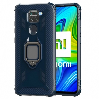 Coque Xiaomi Redmi Note 9 Ring et Fibre Carbone